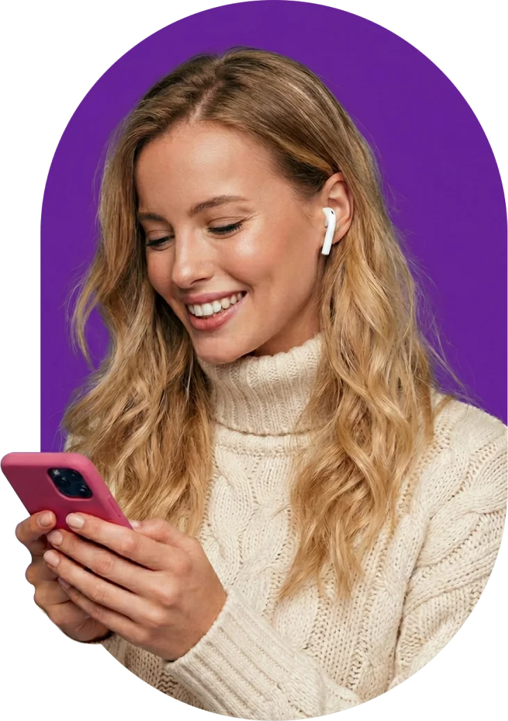 Woman using phone